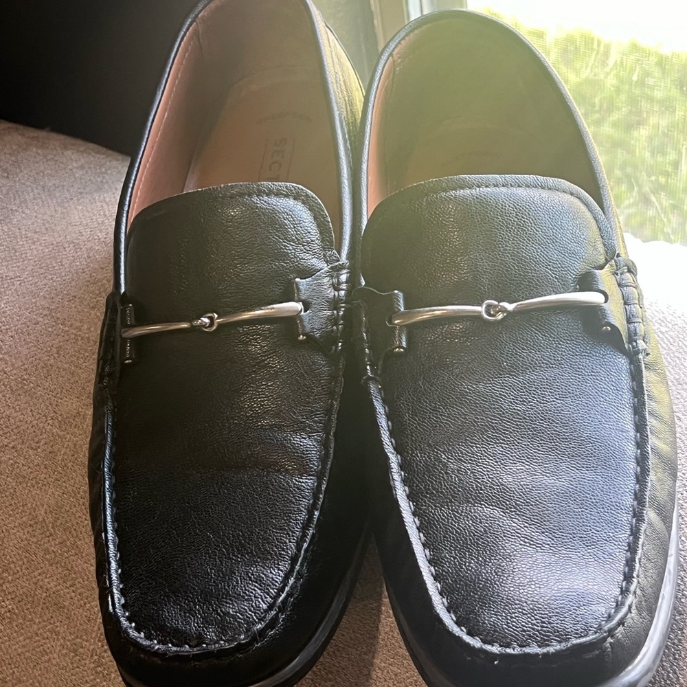 Section X Men's Black Leather Loafers